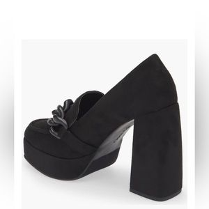 Open Edit Lainey Platform Loafer Pump in Black